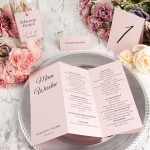 Numery stołów weselnych w kolorze pudrowego różu wolnostojące - Rose Envelope